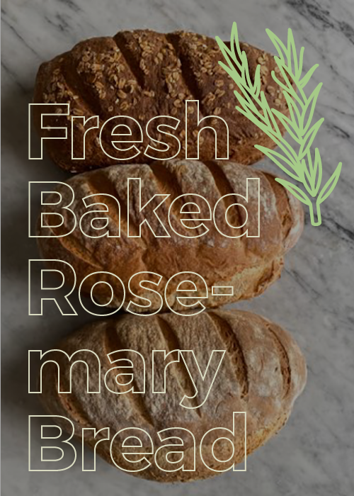Fresh Baked Rustic Rosemary Bread