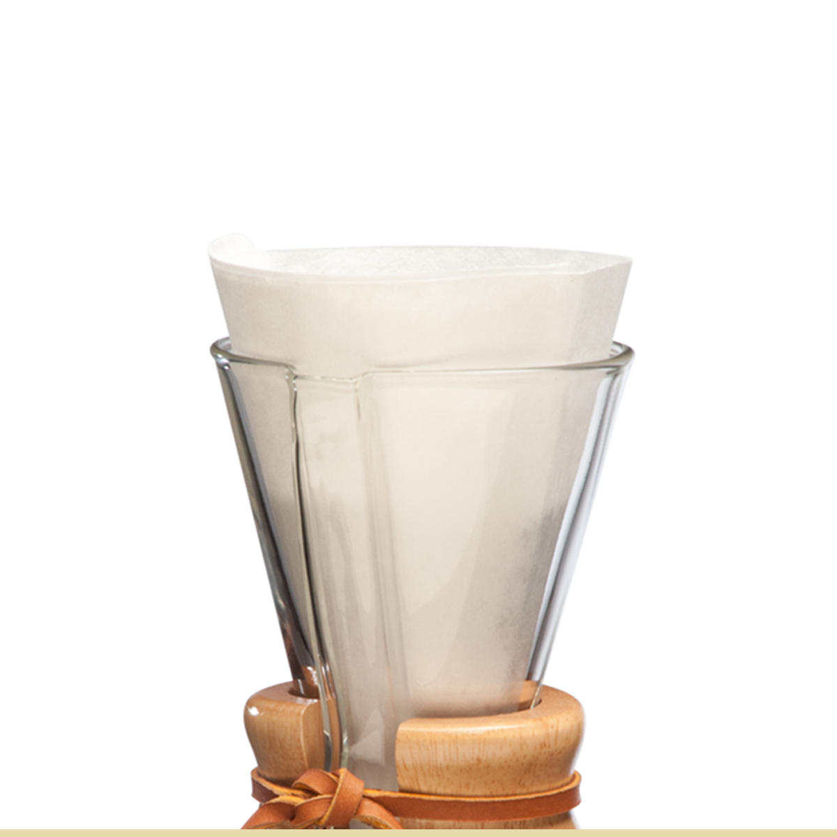White | CHEMEX® 3-Cup Half Moon Filters